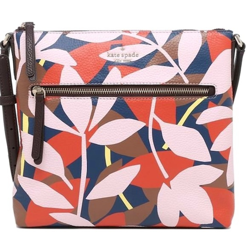 Kate Spade jackson tropical toss top zip crossbody